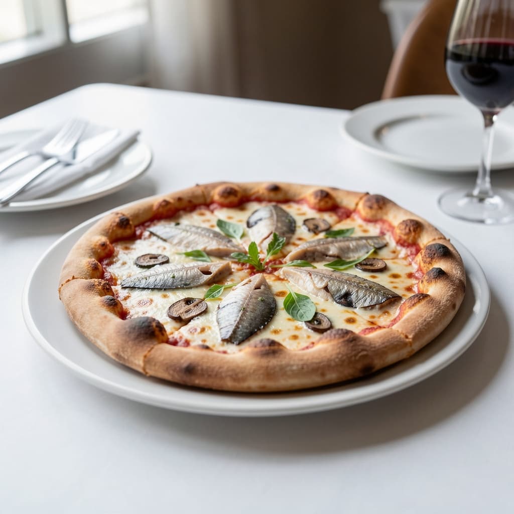 Fish pizza